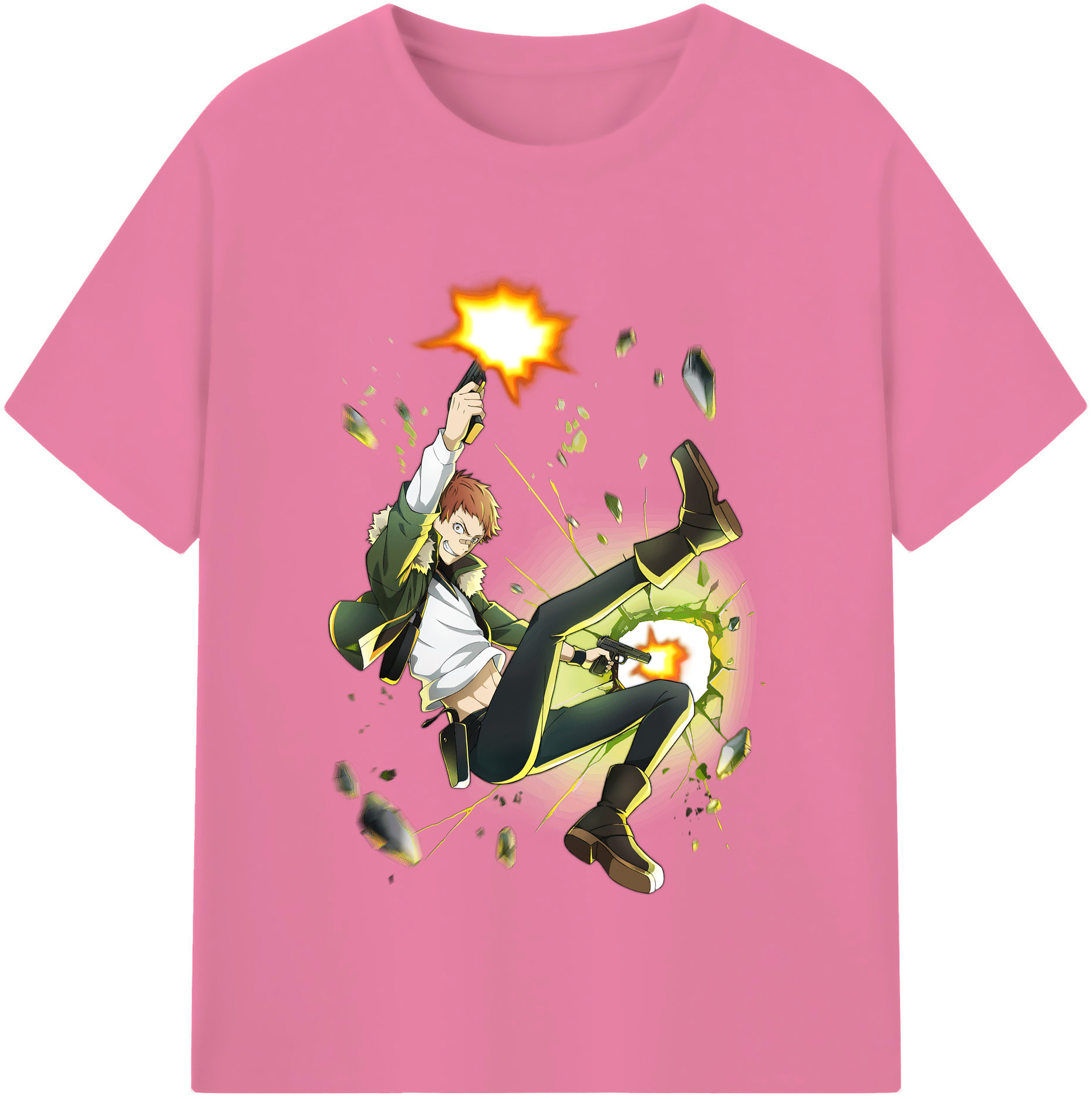 （画像用） 文豪ストレイドッグス Bungo Stray Dogs 綿100％半袖Tシャツ（フロントプリント）